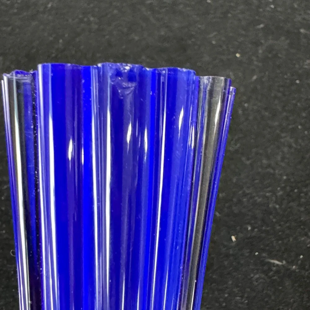 Vintage (MCM)Handblown Cobalt Blue  glass bud vase 11.5”h
